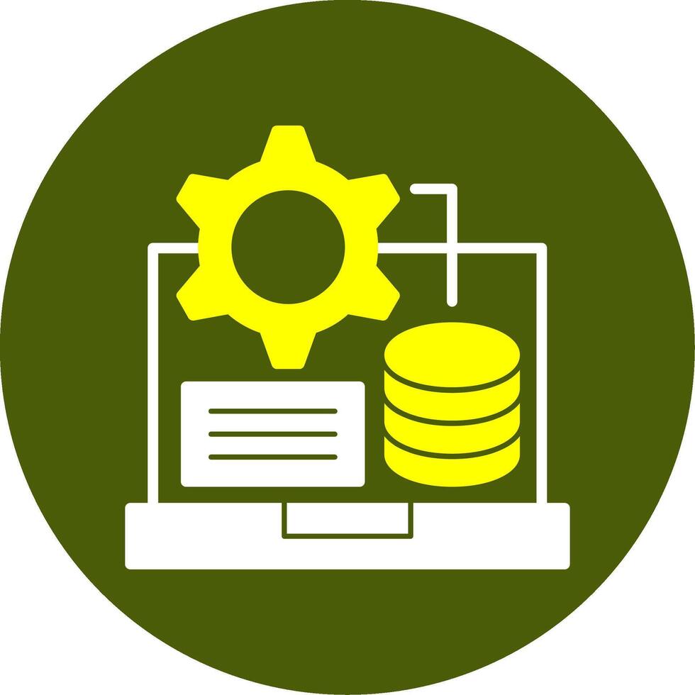 Database Solid Two Color Style Icon vector