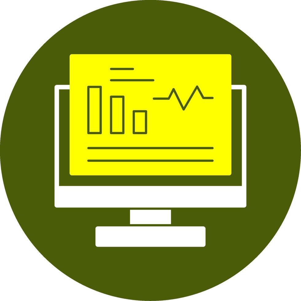 Monitor Solid Two Color Style Icon vector