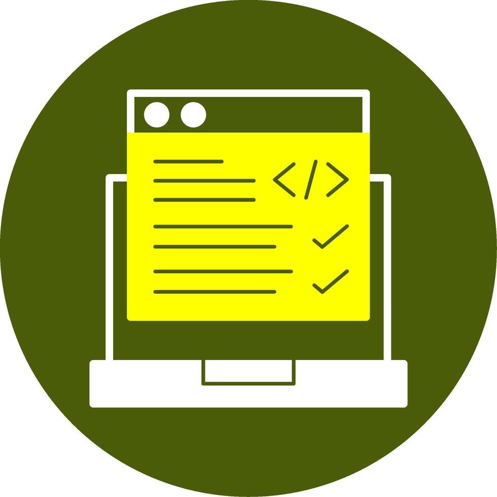 Code Correction Solid Two Color Style Icon vector
