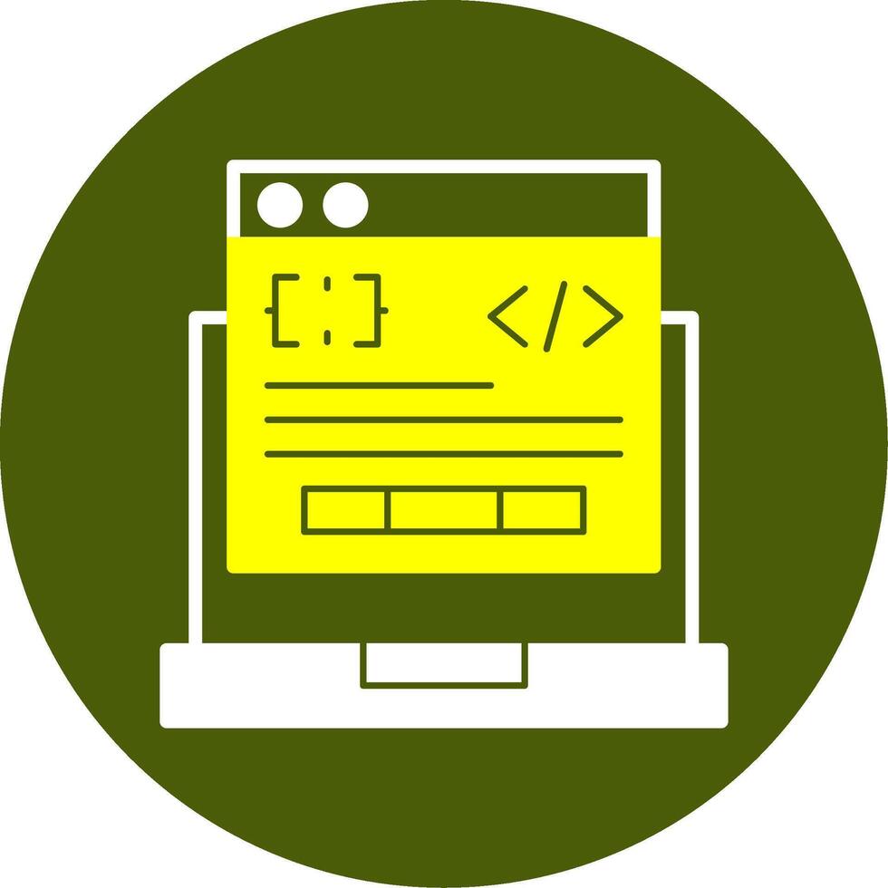 Code Processor Solid Two Color Style Icon vector