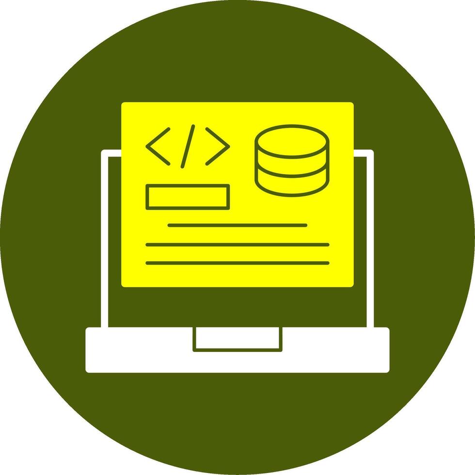 backend desarrollo sólido dos color estilo icono vector