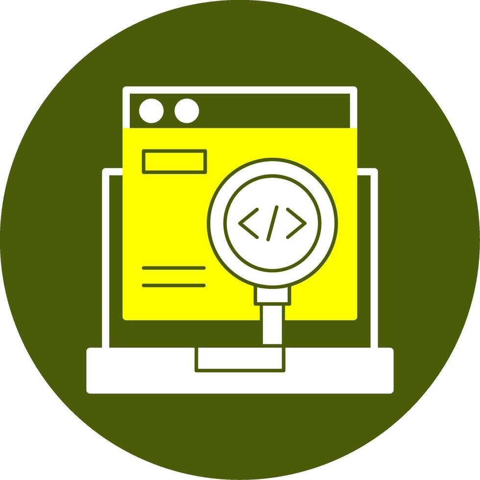 Code Testing Solid Two Color Style Icon vector