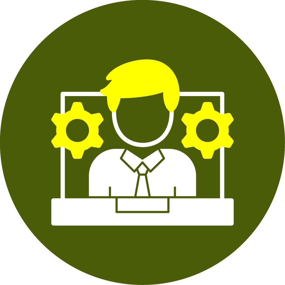 Collaboration Solid Two Color Style Icon vector