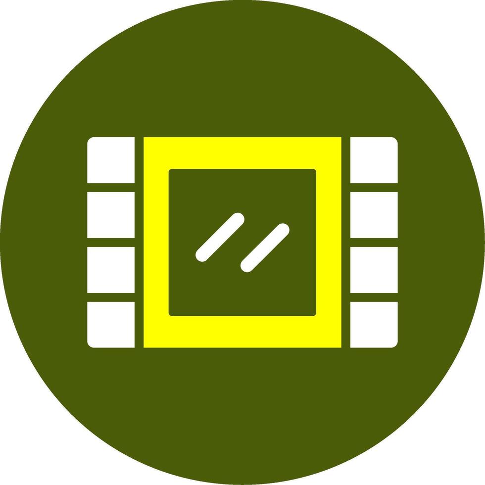 Reel Solid Style Two Color EPS Sample Icon vector