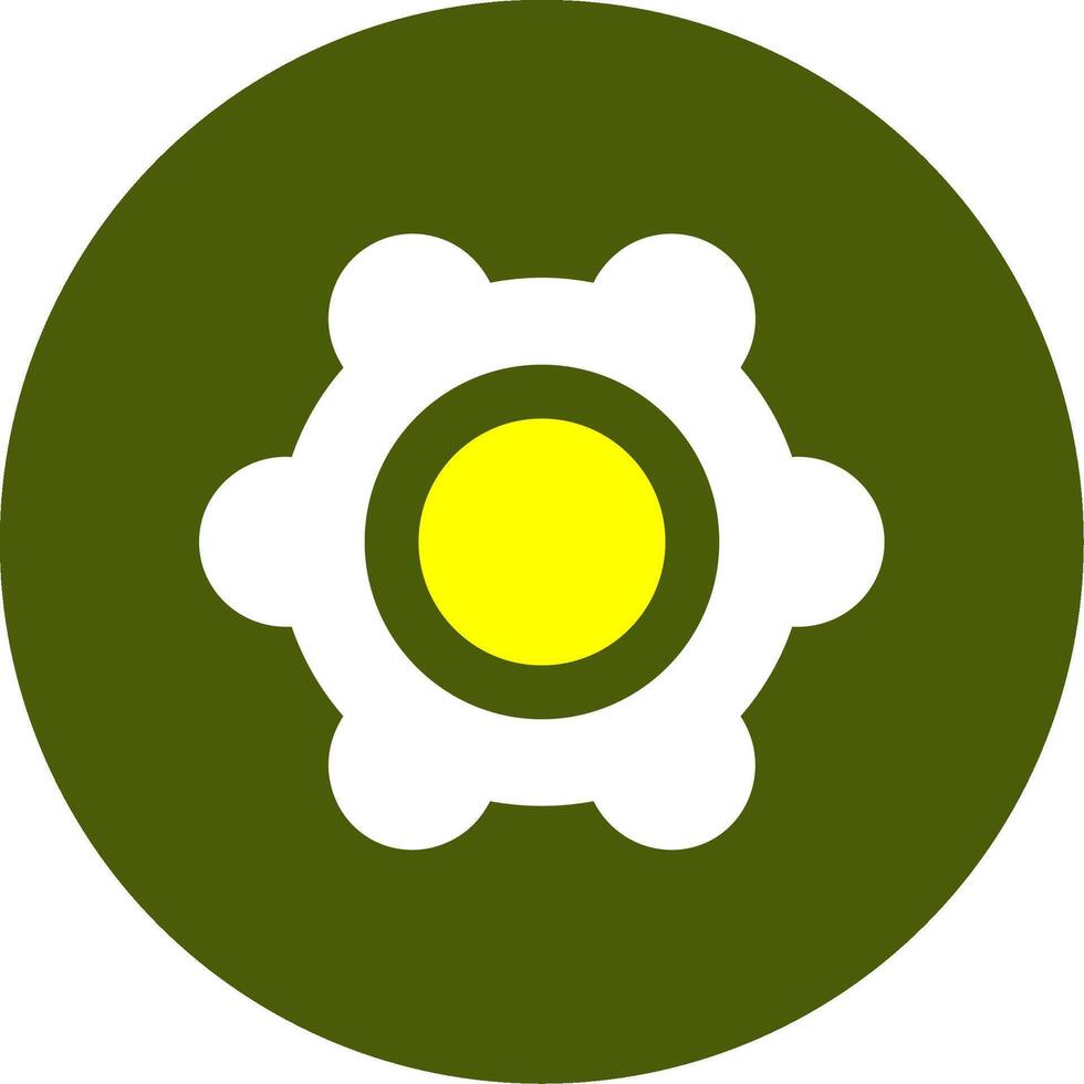 Gear Solid Style Two Color EPS Sample Icon vector