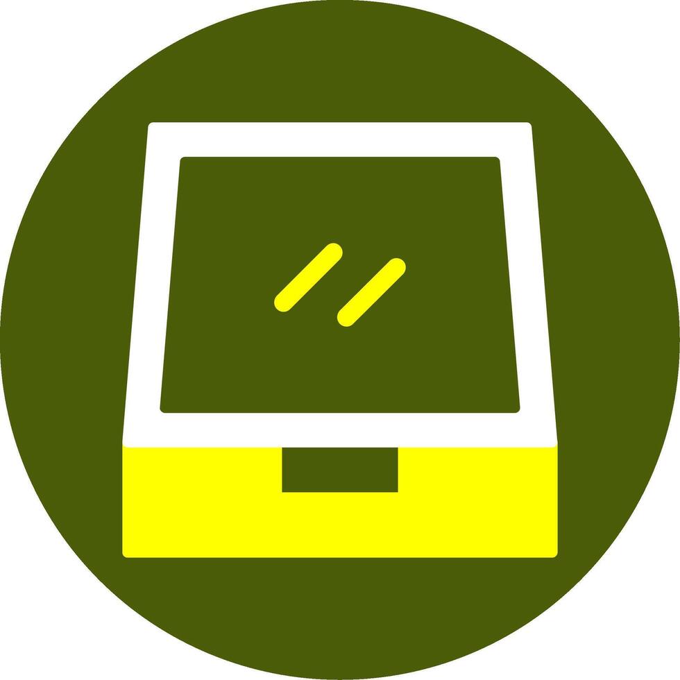 File Drawer Solid Style Two Color EPS Sample Icon vector