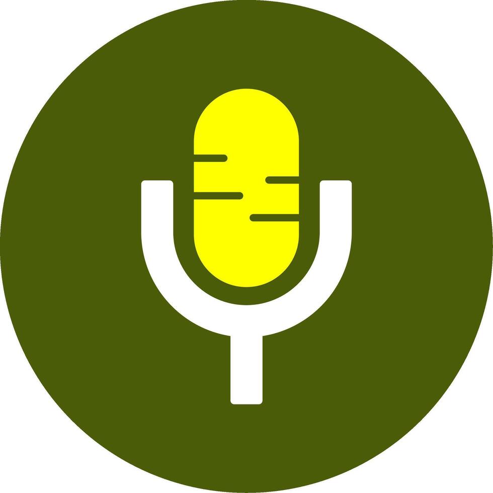 Microphone Solid Style Two Color Icon vector