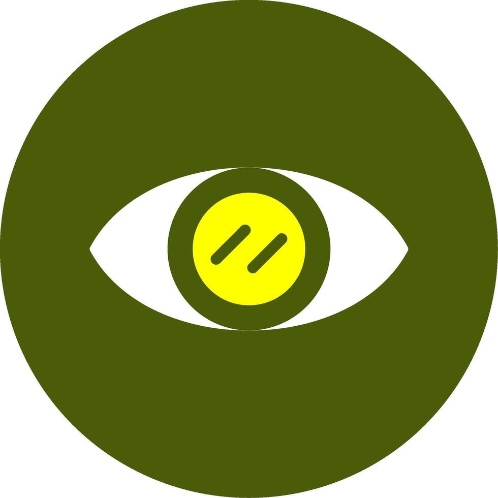 Eye Solid Style Two Color EPS Sample Icon vector
