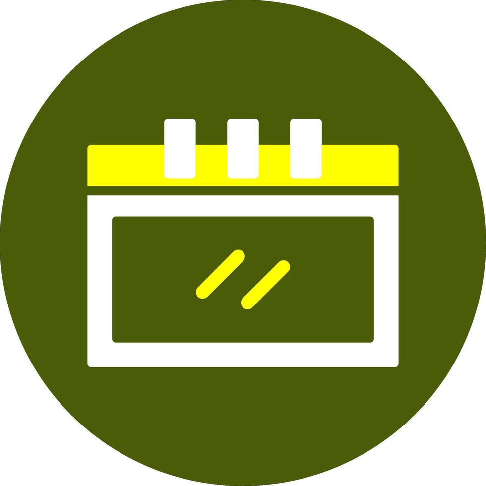 Calender Solid Style Two Color EPS Sample Icon vector