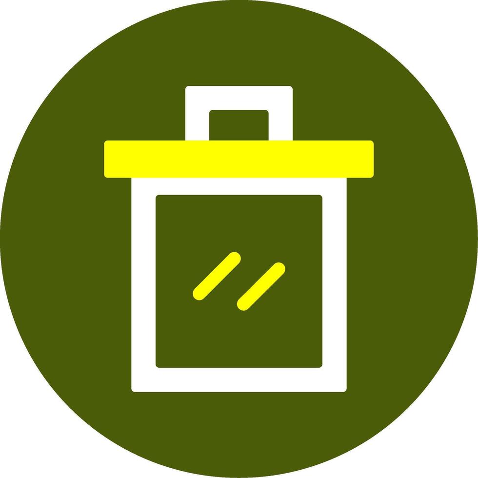 Recycle Bin Solid Style Two Color EPS Sample Icon vector