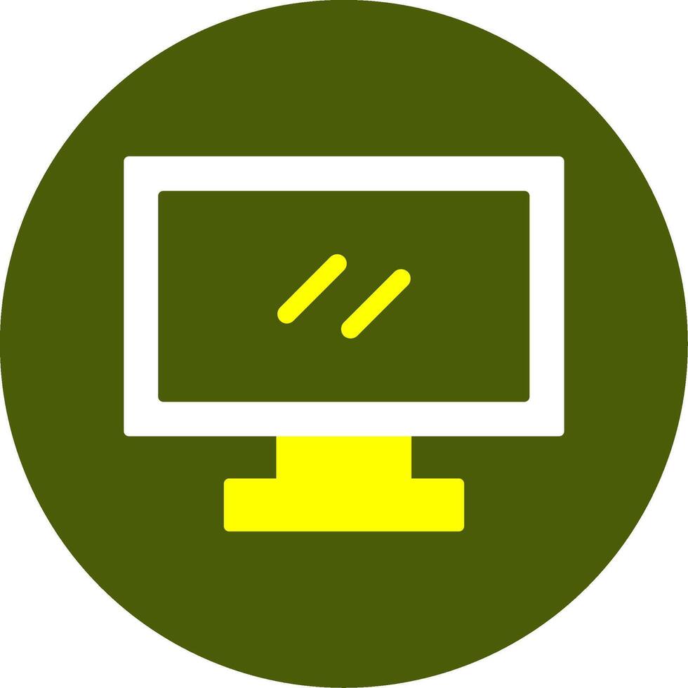 LCD Solid Style Two Color EPS Sample Icon vector
