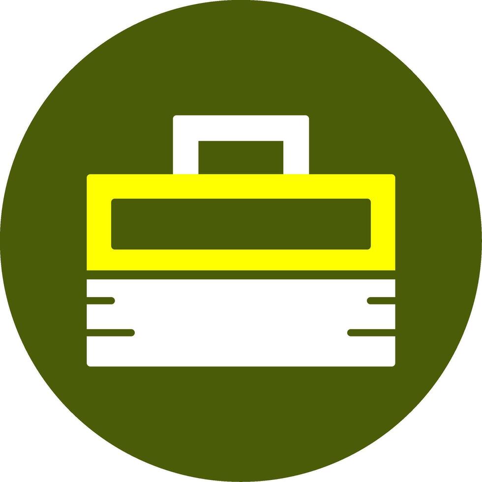 Brifcase Solid Style Two Color EPS Sample Icon vector