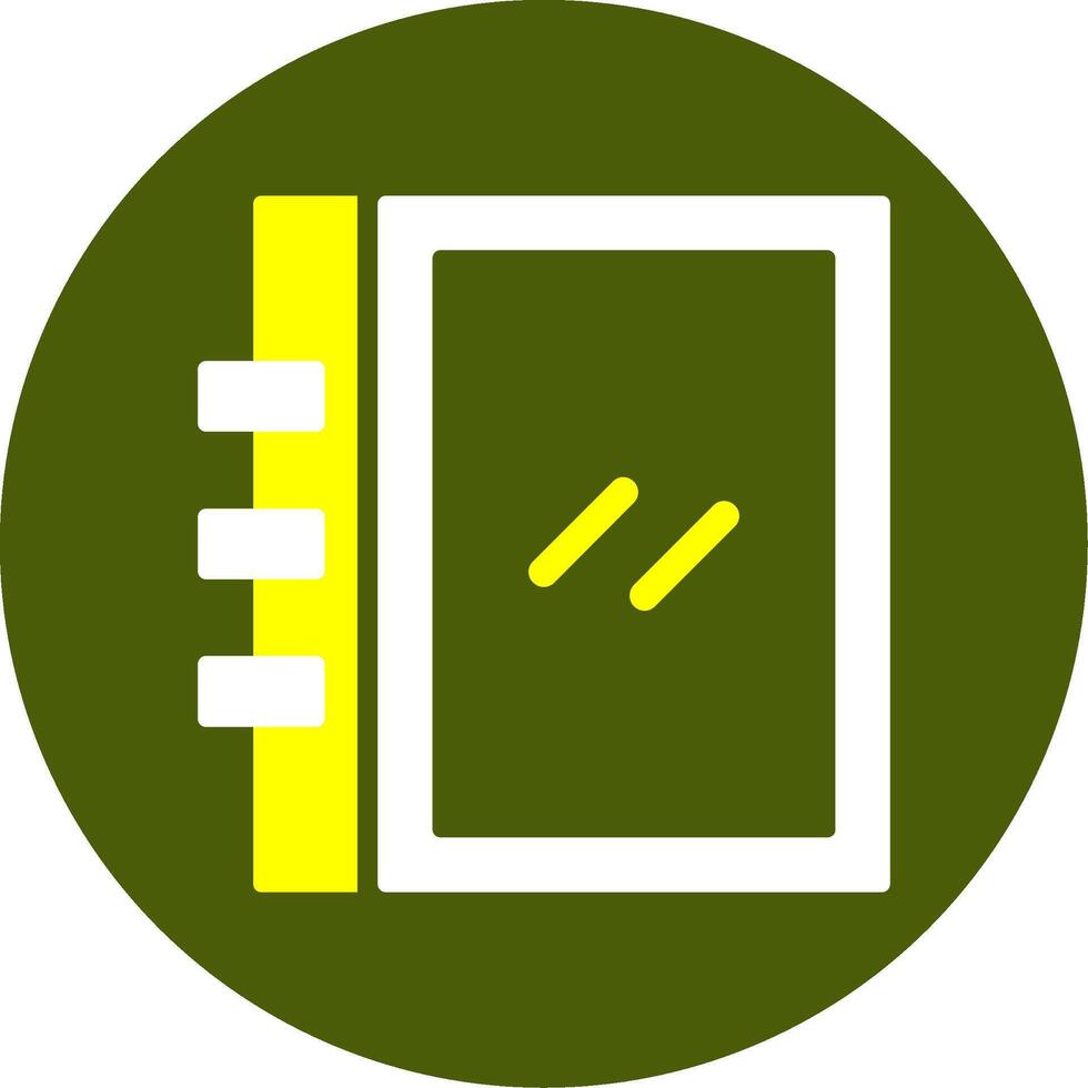 Notebook Solid Style Two Color EPS Sample Icon vector