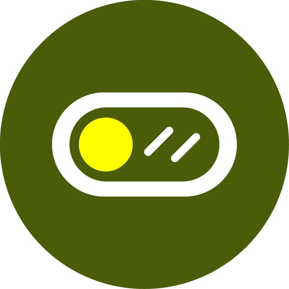 Toggle Button Solid Style Two Color EPS Sample Icon vector