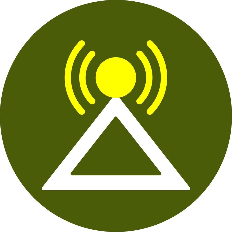 Brodcast Solid Style Two Color EPS Sample Icon vector