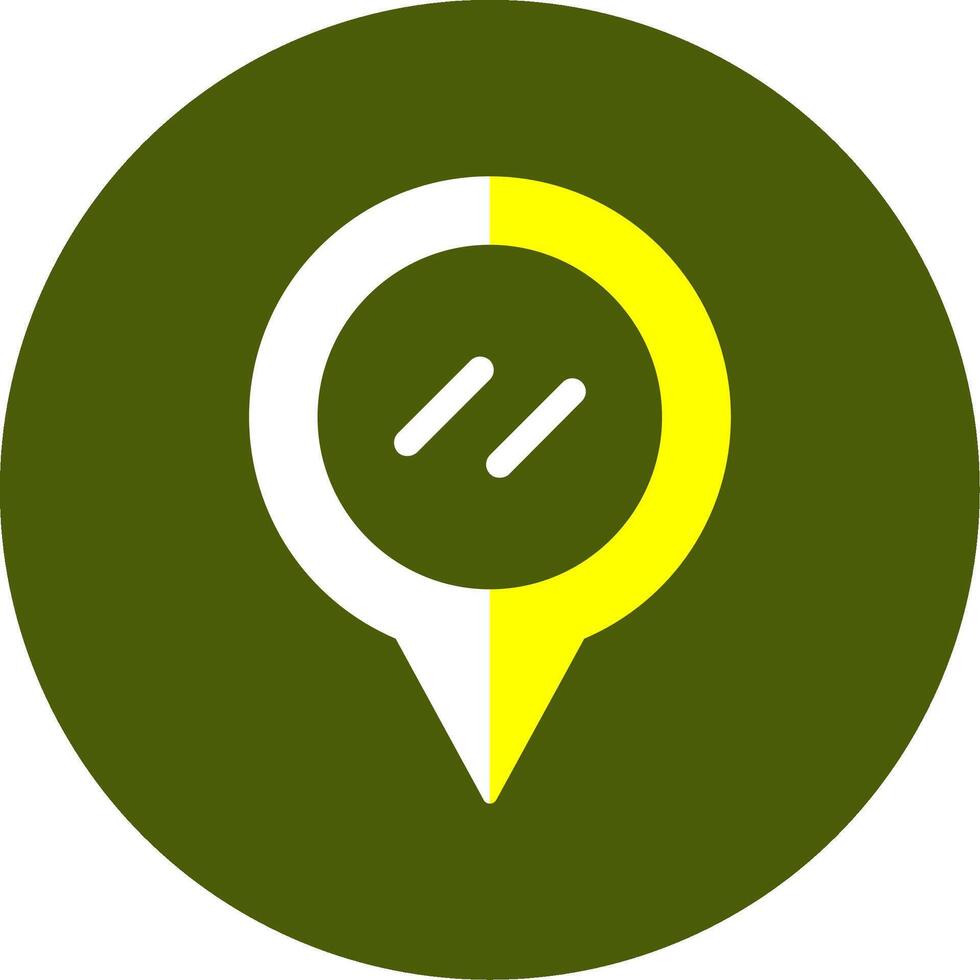 Location Pin Solid Style Two Color EPS Sample Icon vector