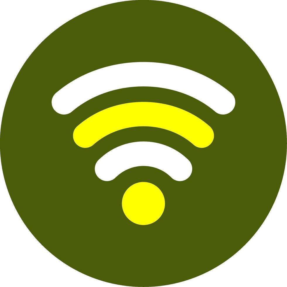 Wifi Signals Solid Style Two Color EPS Sample Icon vector