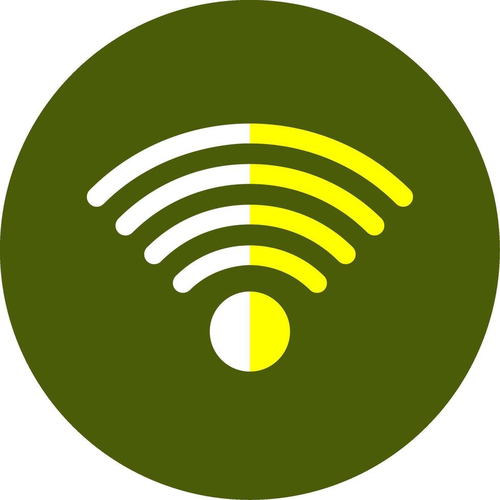 Wifi Signal Solid Style Two Color EPS Sample Icon vector