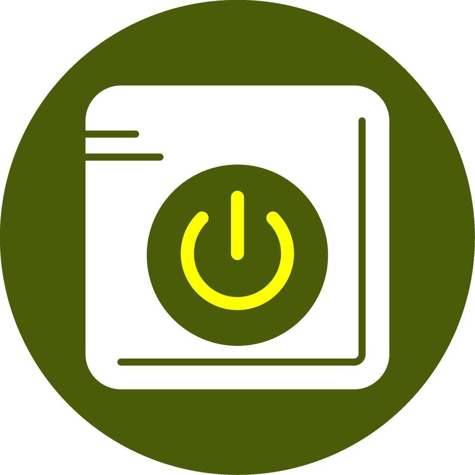 Power Solid Style Two Color EPS Sample Icon vector