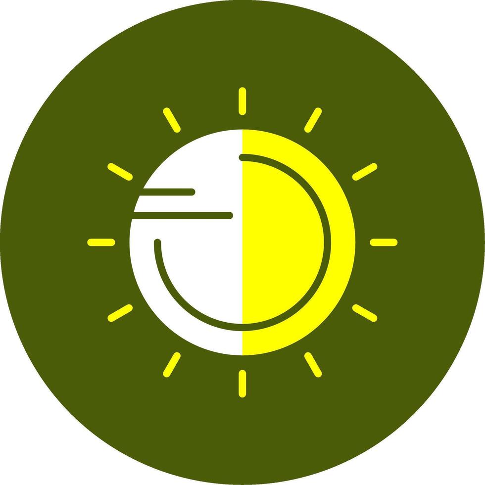 Sun Solid Style Two Color EPS Sample Icon vector