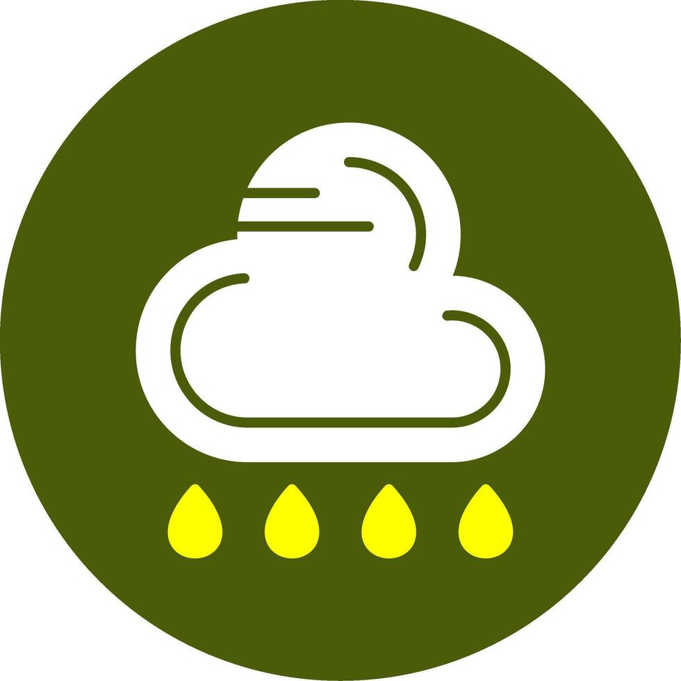 Rain Solid Style Two Color EPS Sample Icon vector