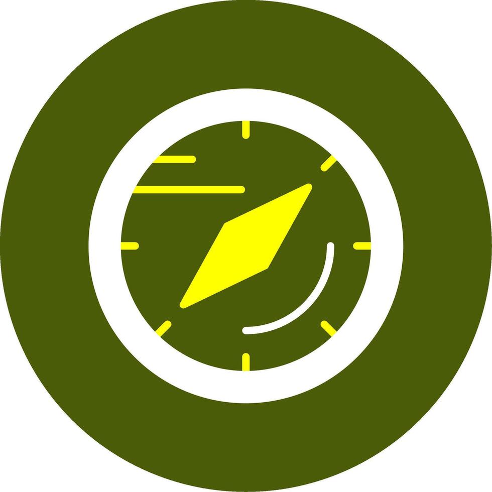 Compass Solid Style Two Color EPS Sample Icon vector