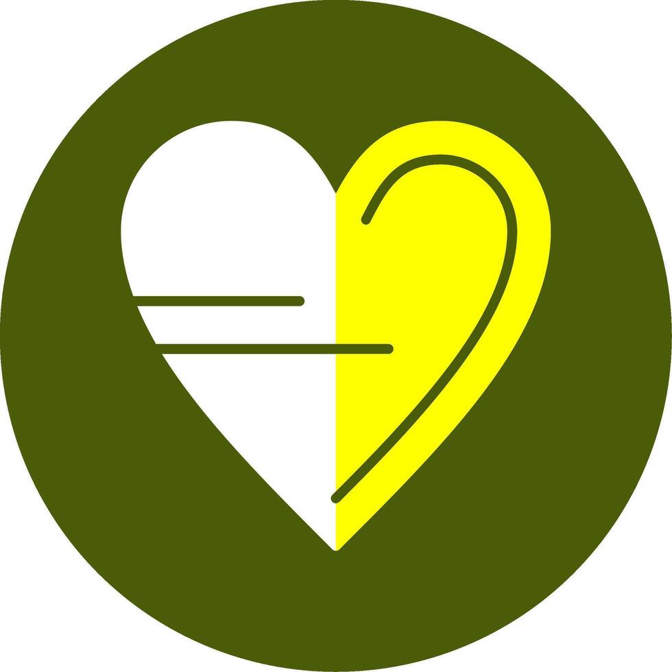 Heart Solid Style Two Color EPS Sample Icon vector
