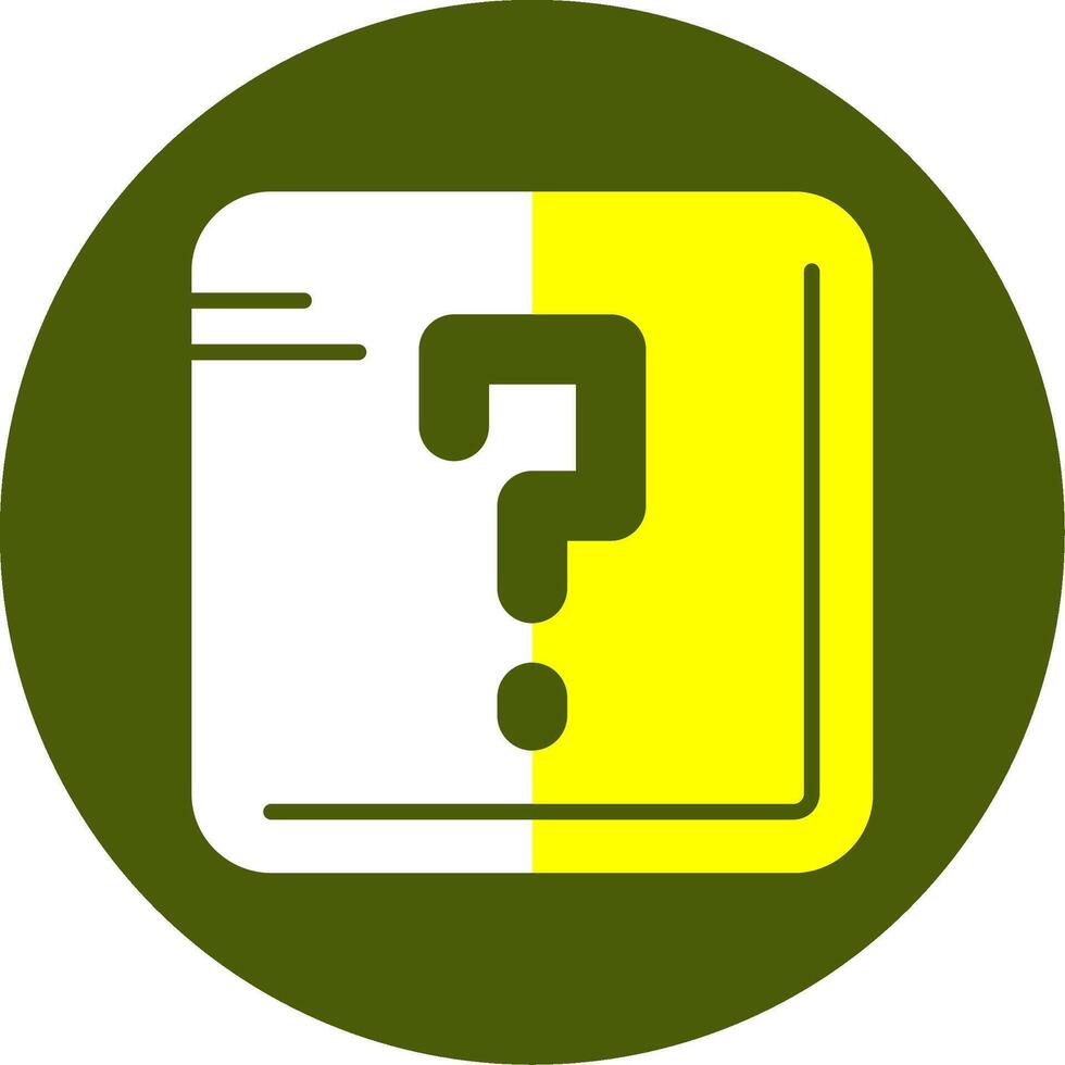Question mark Solid Style Two Color EPS Sample Icon vector