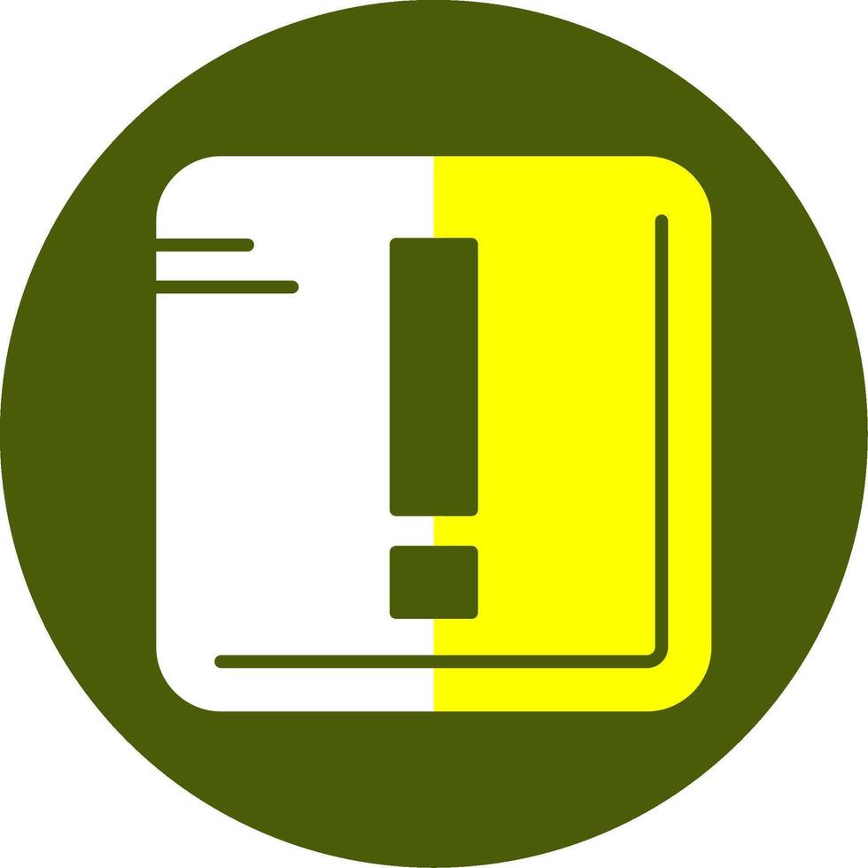 Exclamation mark Solid Style Two Color EPS Sample Icon vector
