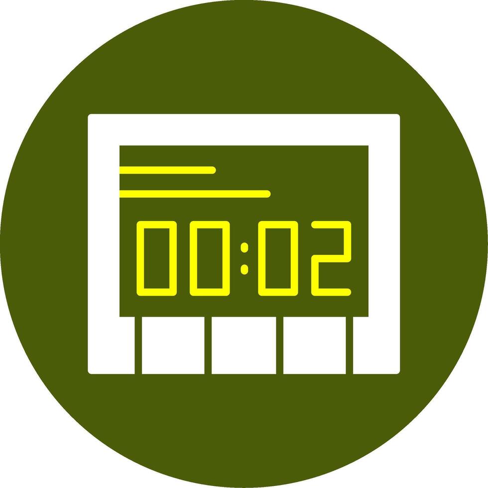 Clock Solid Style Icon vector