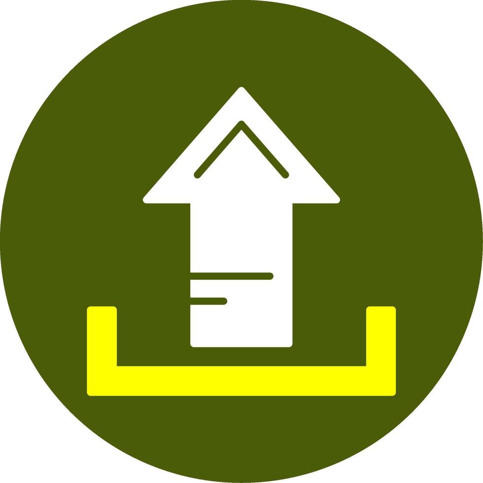 Upload Solid Style Two Color EPS Sample Icon vector