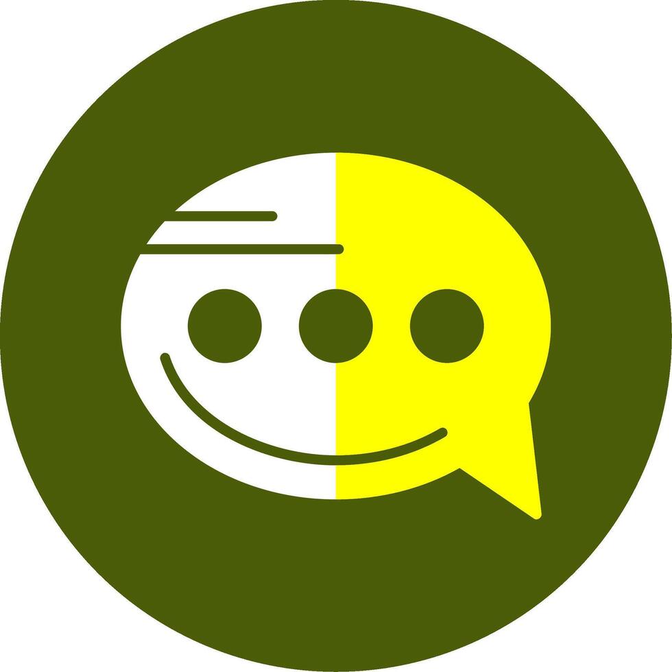 Chat Solid Style Two Color EPS Sample Icon vector
