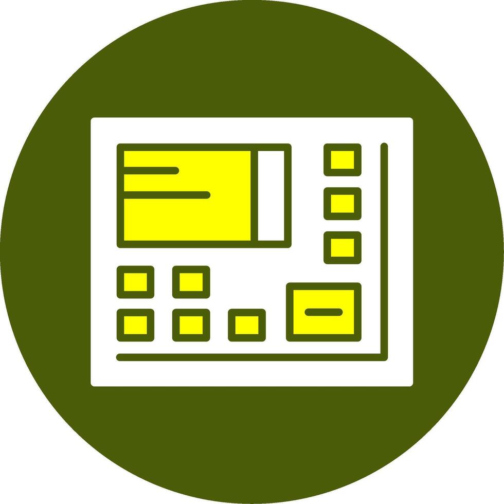 ATM Solid Style Icon vector