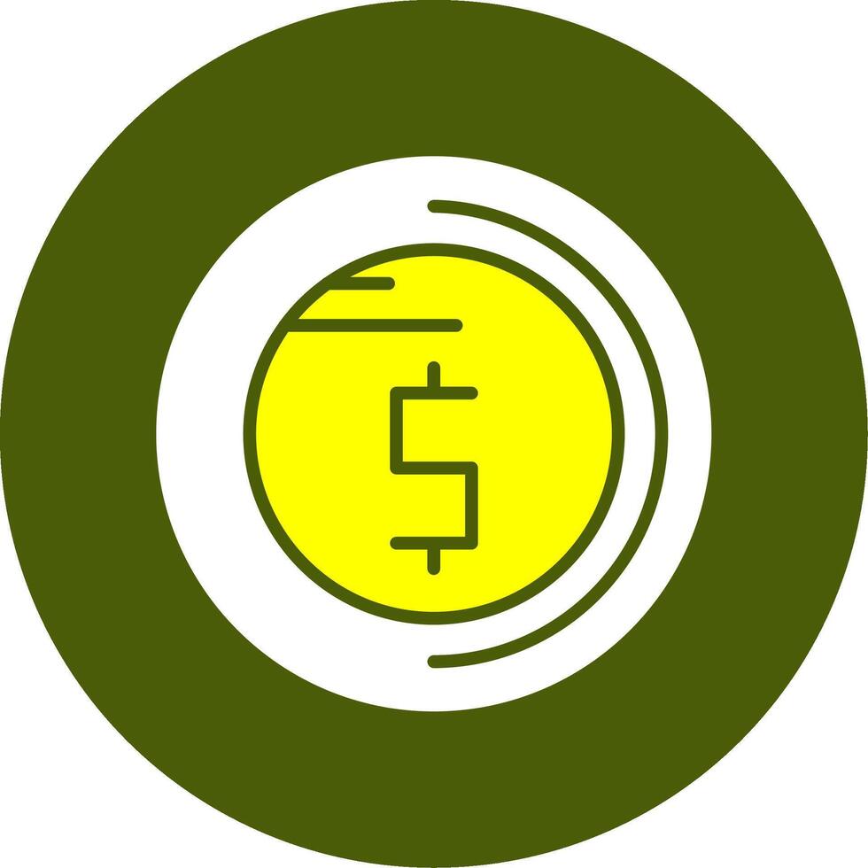 Dollar sign Solid Style Icon vector