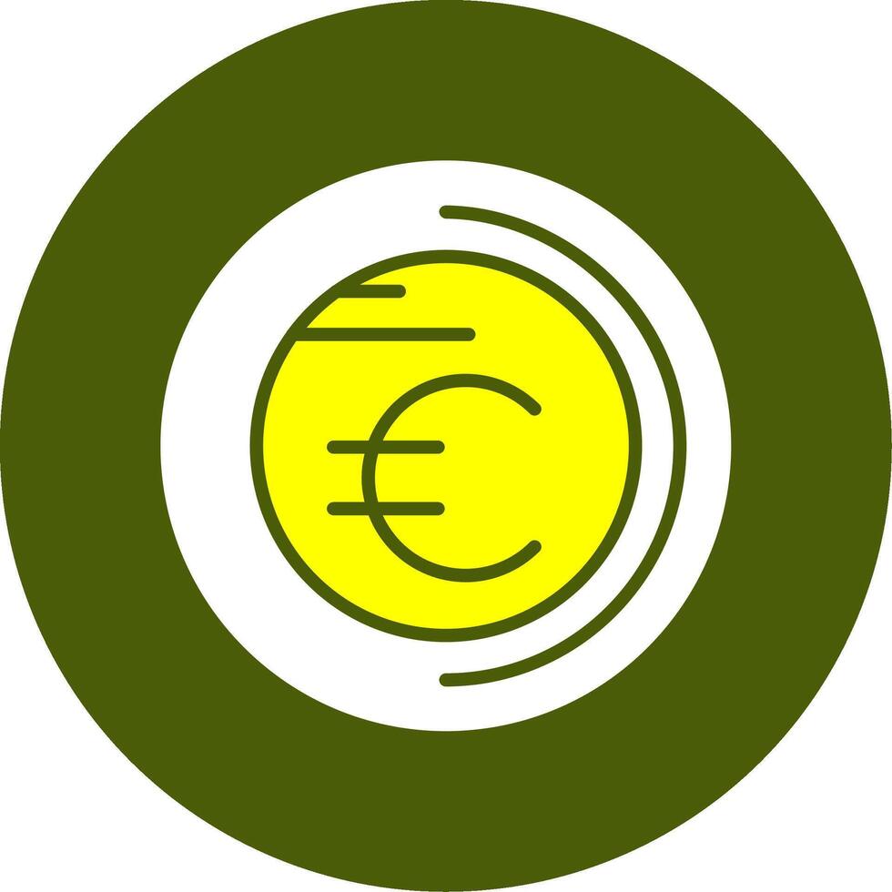 Euro sign Solid Style Two Color EPS Sample Icon vector