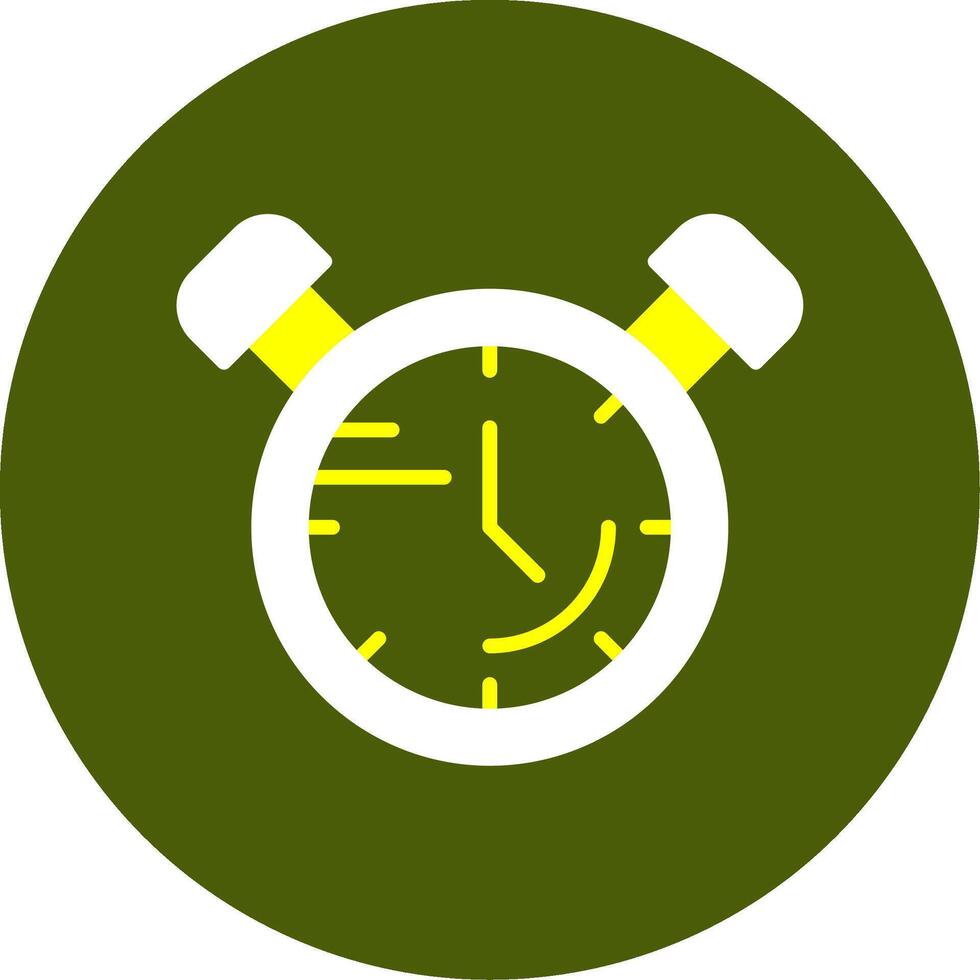 Alarm clock Solid Style Two Color EPS Sample Icon vector