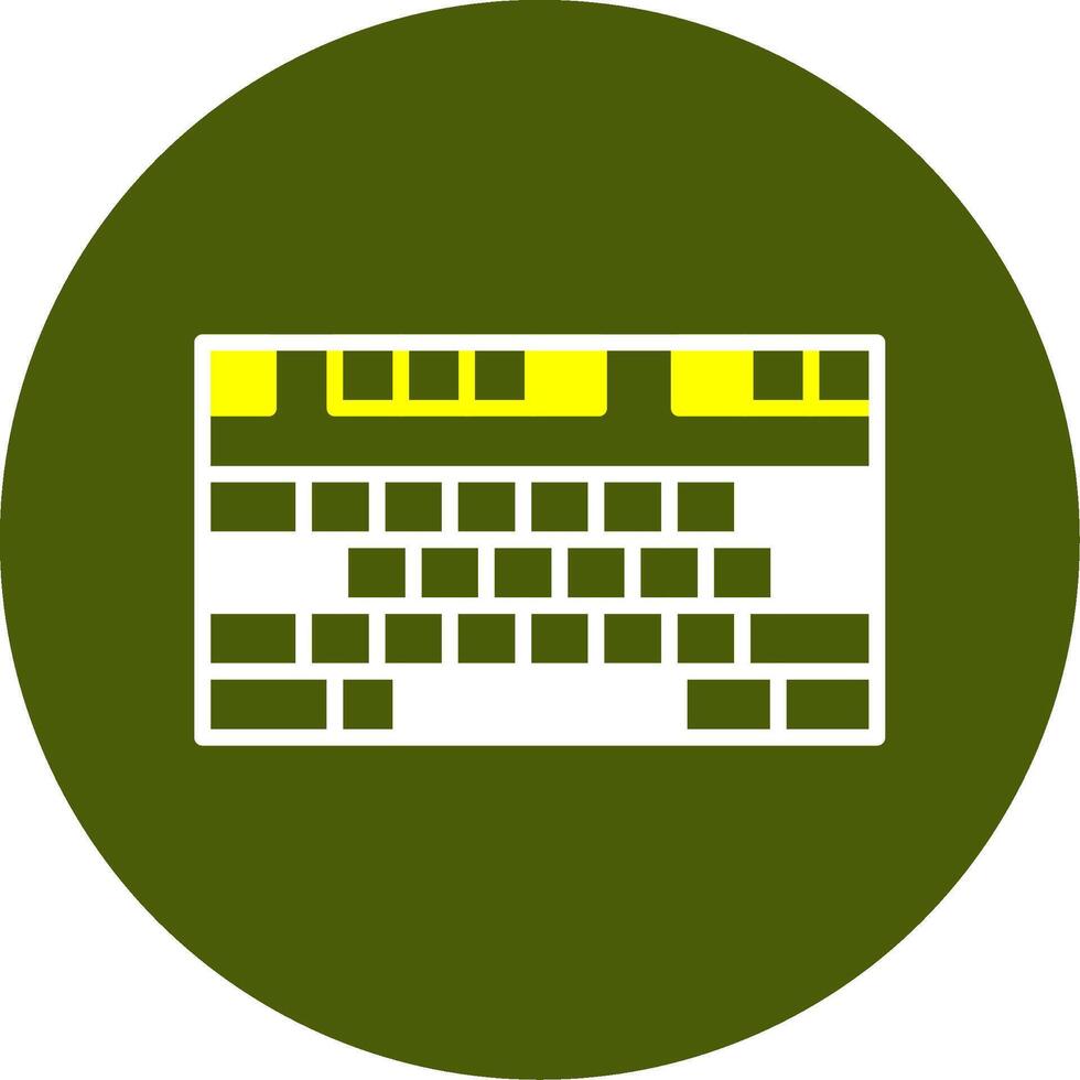 Keyboard Solid Style Two Color EPS Sample Icon vector