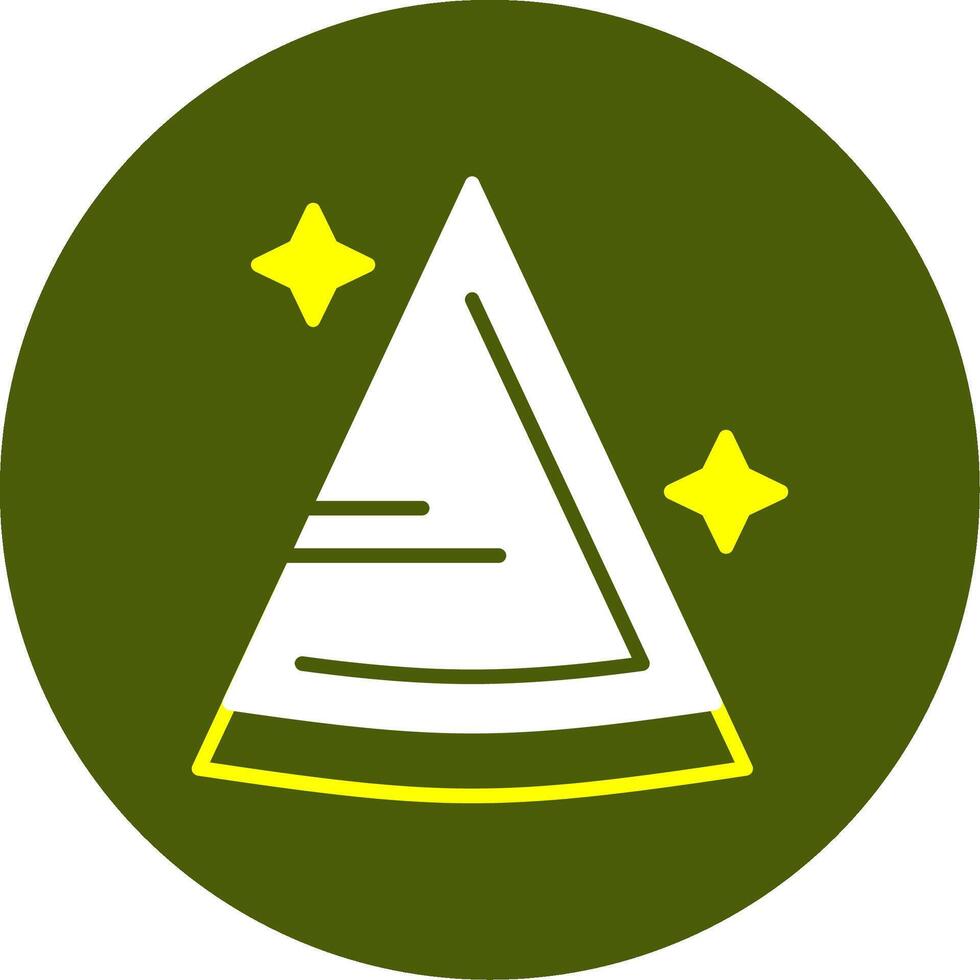 Party hat Solid Style Two Color EPS Sample Icon vector