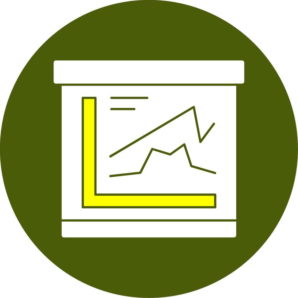 Line chart Solid Style Two Color EPS Sample Icon vector