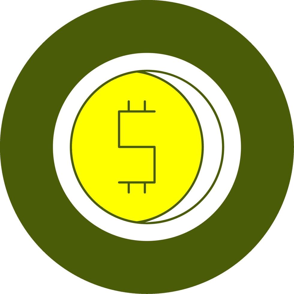 Dollar sign Solid Style Two Color EPS Sample Icon vector