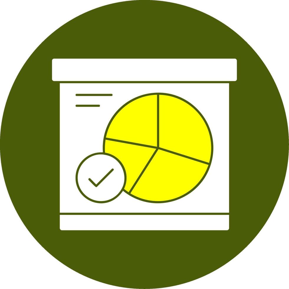 Pie chart Solid Style Two Color EPS Sample Icon vector