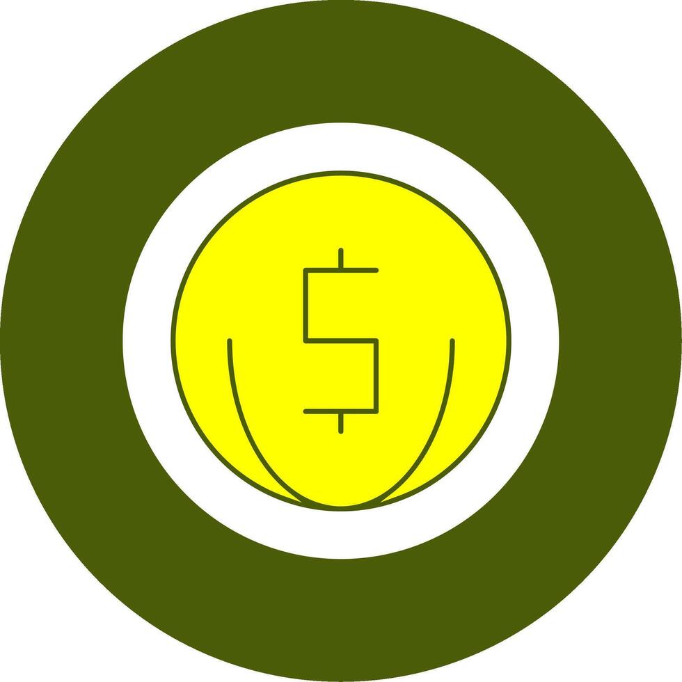Coin Solid Style Two Color EPS Sample Icon vector