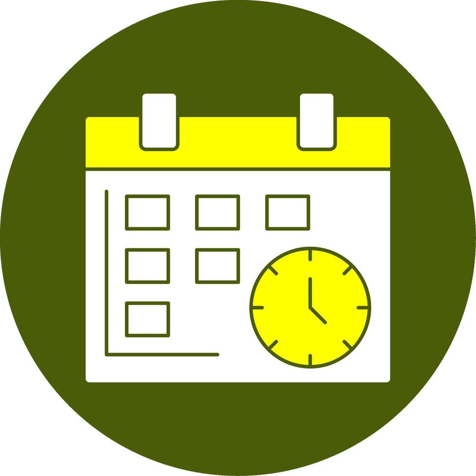 Deadline Solid Style Two Color EPS Sample Icon vector
