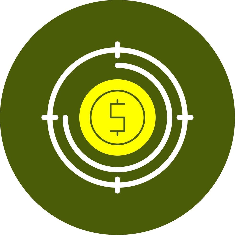 Target Solid Style Two Color EPS Sample Icon vector