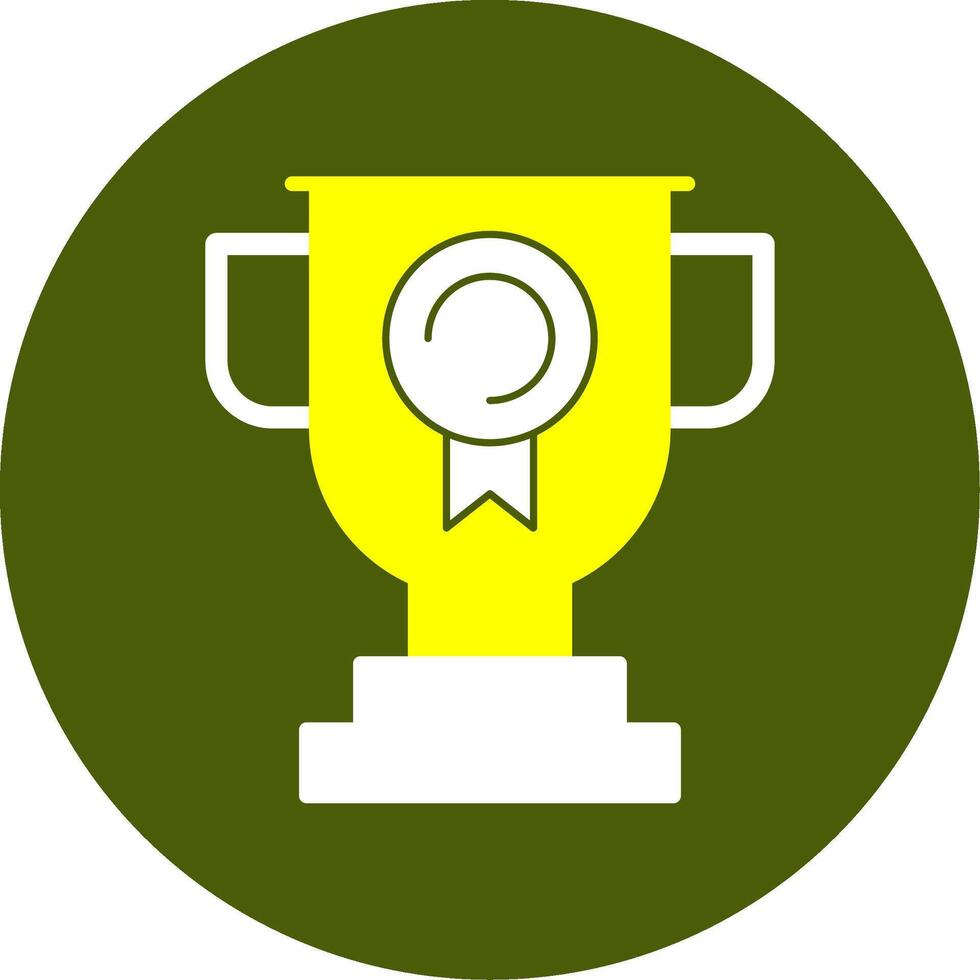 Trophy Solid Style Two Color EPS Sample Icon vector
