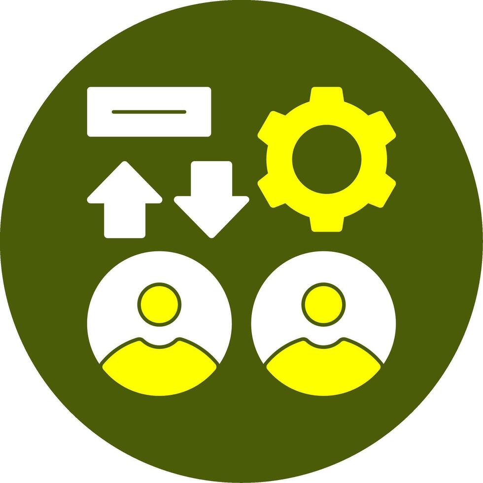 Teamwork Solid Style Two Color EPS Sample Icon vector