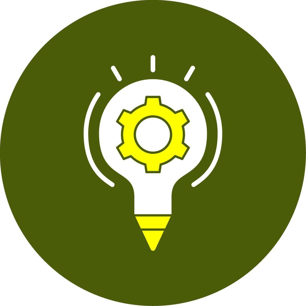 Creativity Solid Style Two Color EPS Sample Icon vector