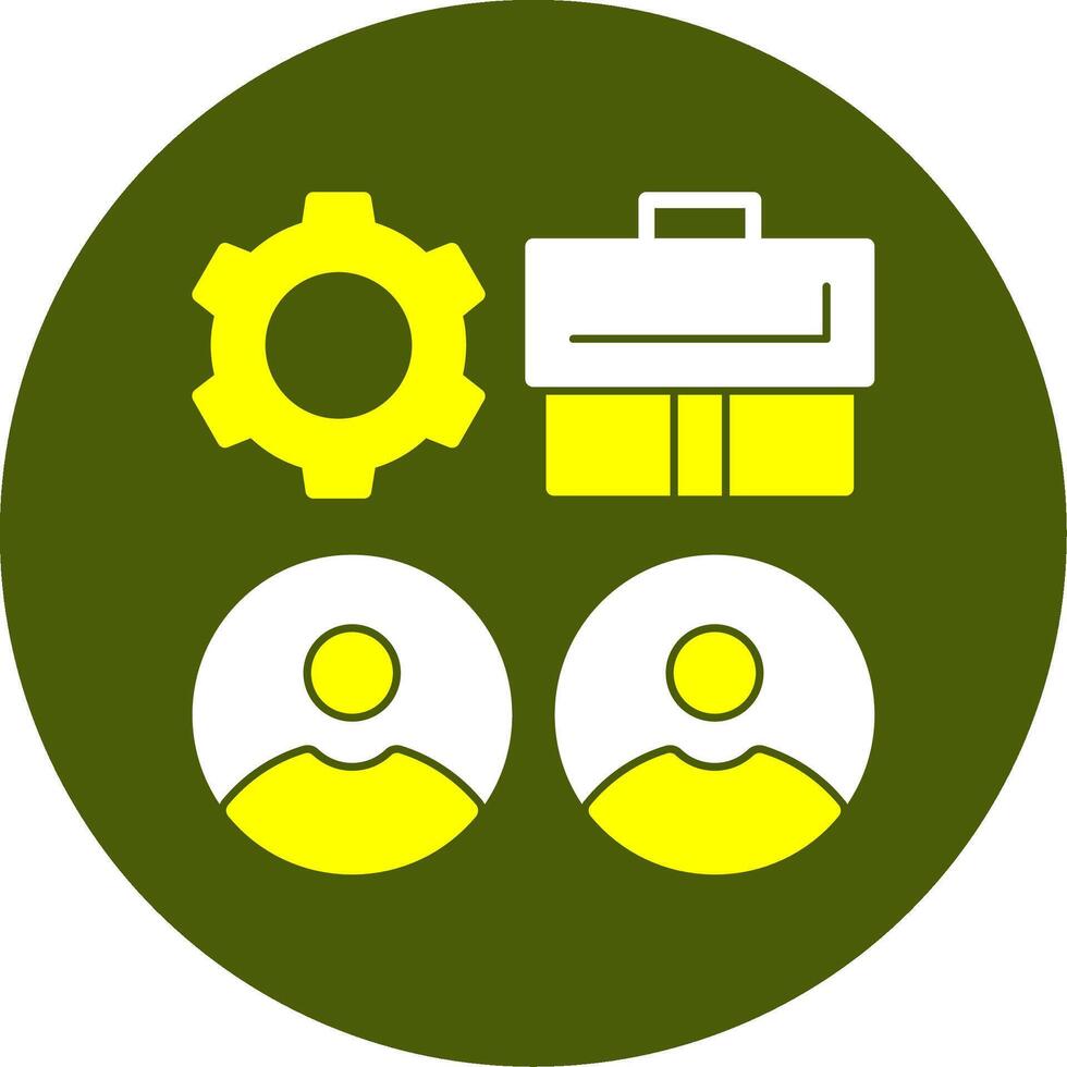 Group Solid Style Two Color EPS Sample Icon vector