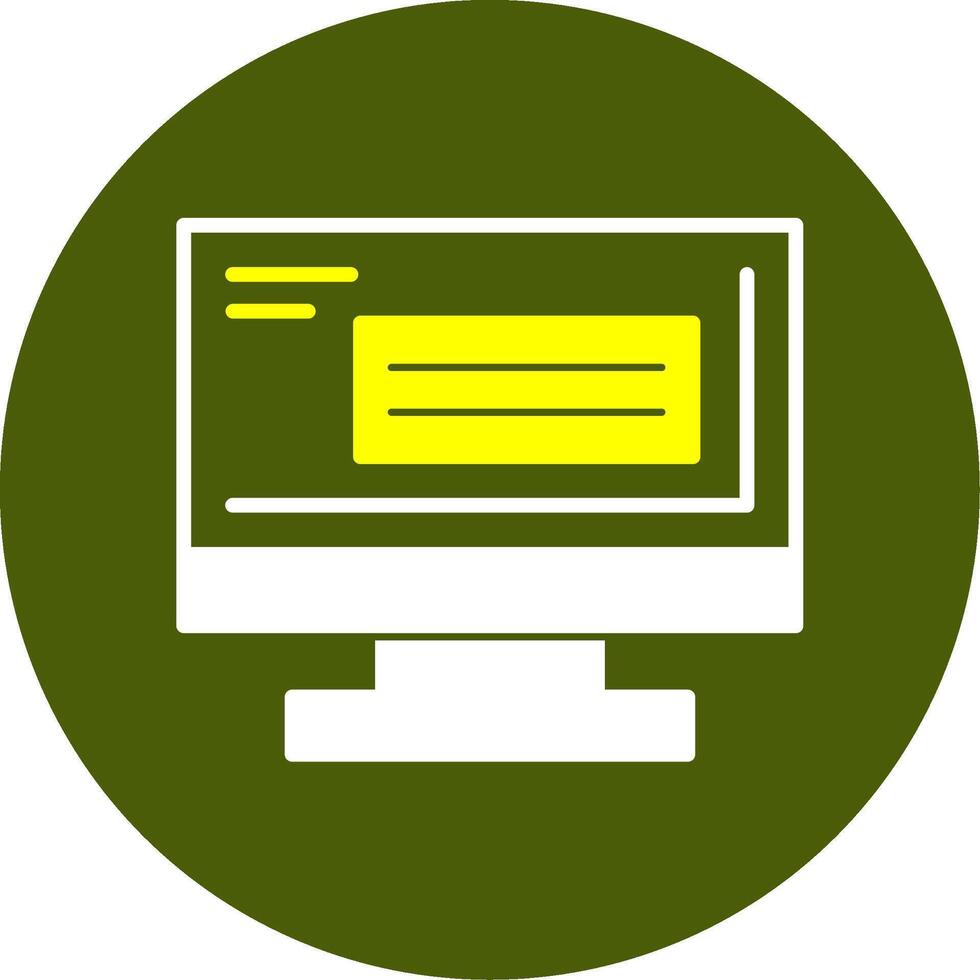 Computer Solid Style Two Color EPS Sample Icon vector