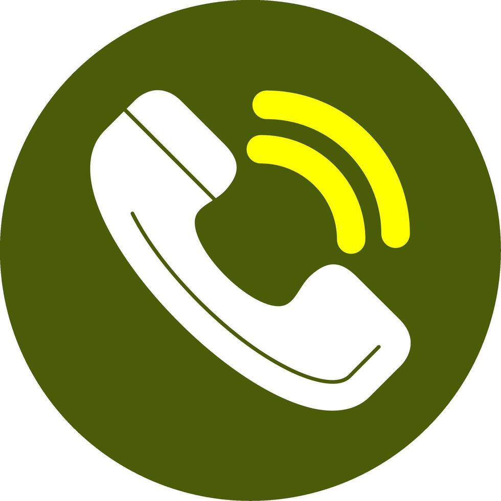 Phone call Solid Style Two Color EPS Sample Icon vector